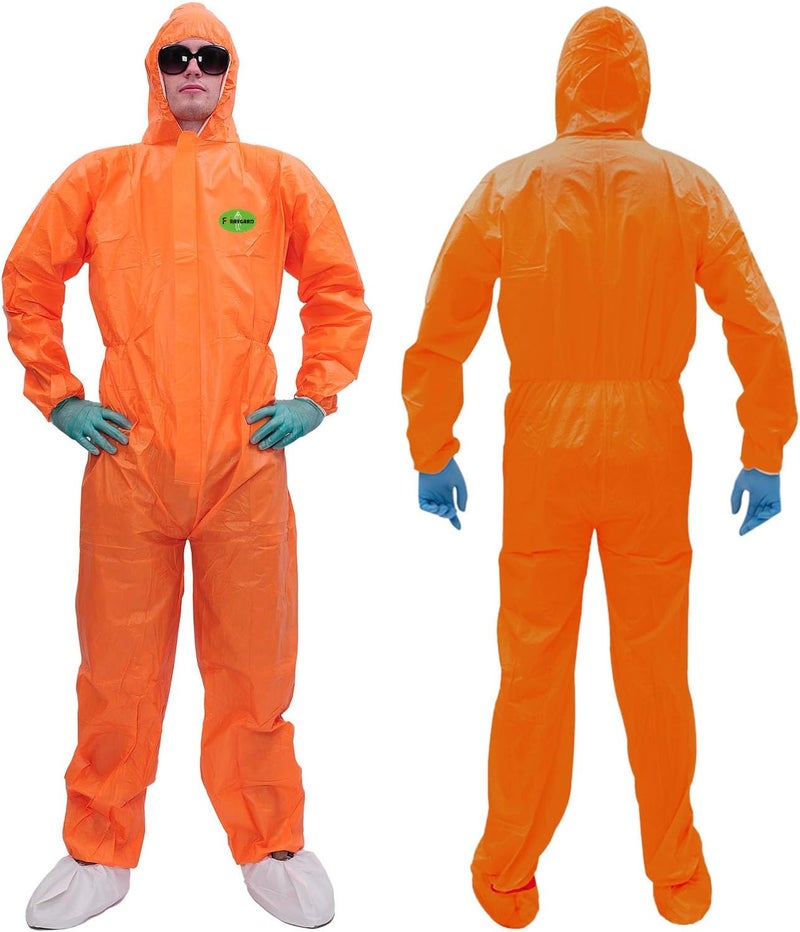 RAYGARD Disposable Protective Coveralls, Heavy Duty Full Body Painters Suit for Men & Women With Hood - Image 1